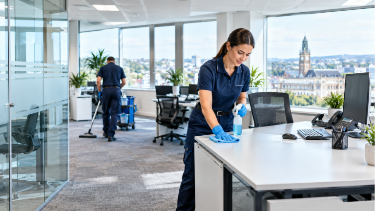Professional office cleaning in Wakefield by OM Spark & Shine